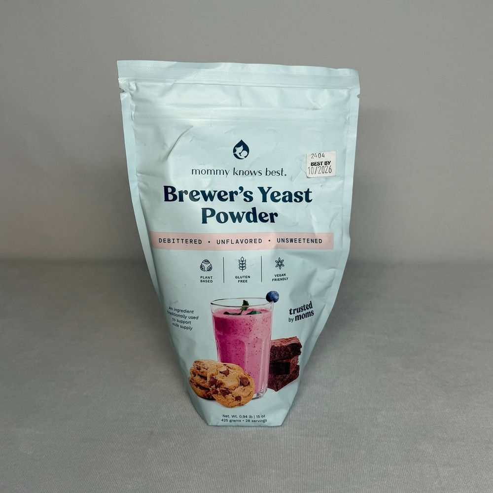 Mommy Knows Best Brewer's Yeast Powder 15 oz Gluten Free Vegan BB 10/26